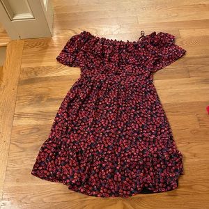 Beautiful red and black dress.